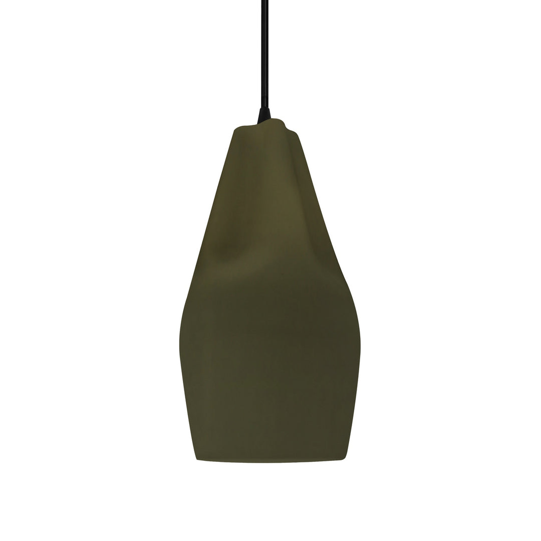 Justice Designs - CER-6597-MGRN-MBLK-BKCD - One Light Pendant - Radiance Collection - Matte Black