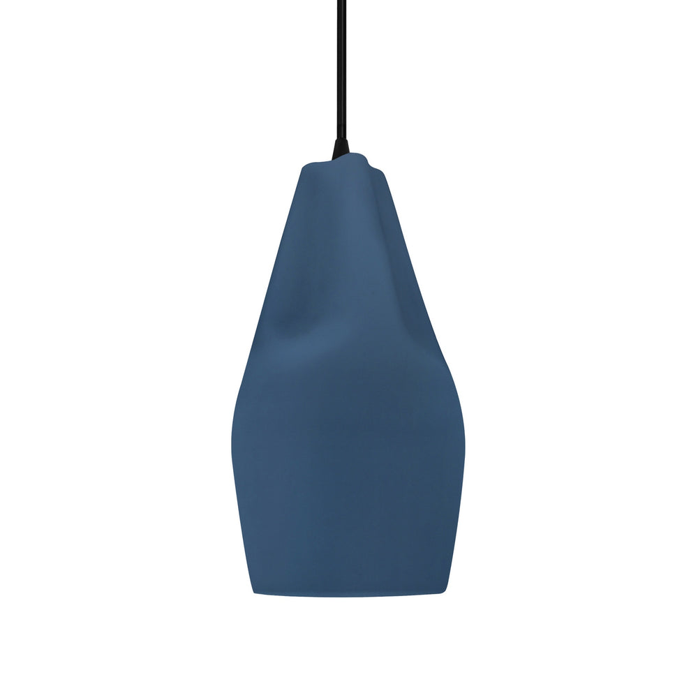 Justice Designs - CER-6597-MID-MBLK-BKCD - One Light Pendant - Radiance Collection - Matte Black