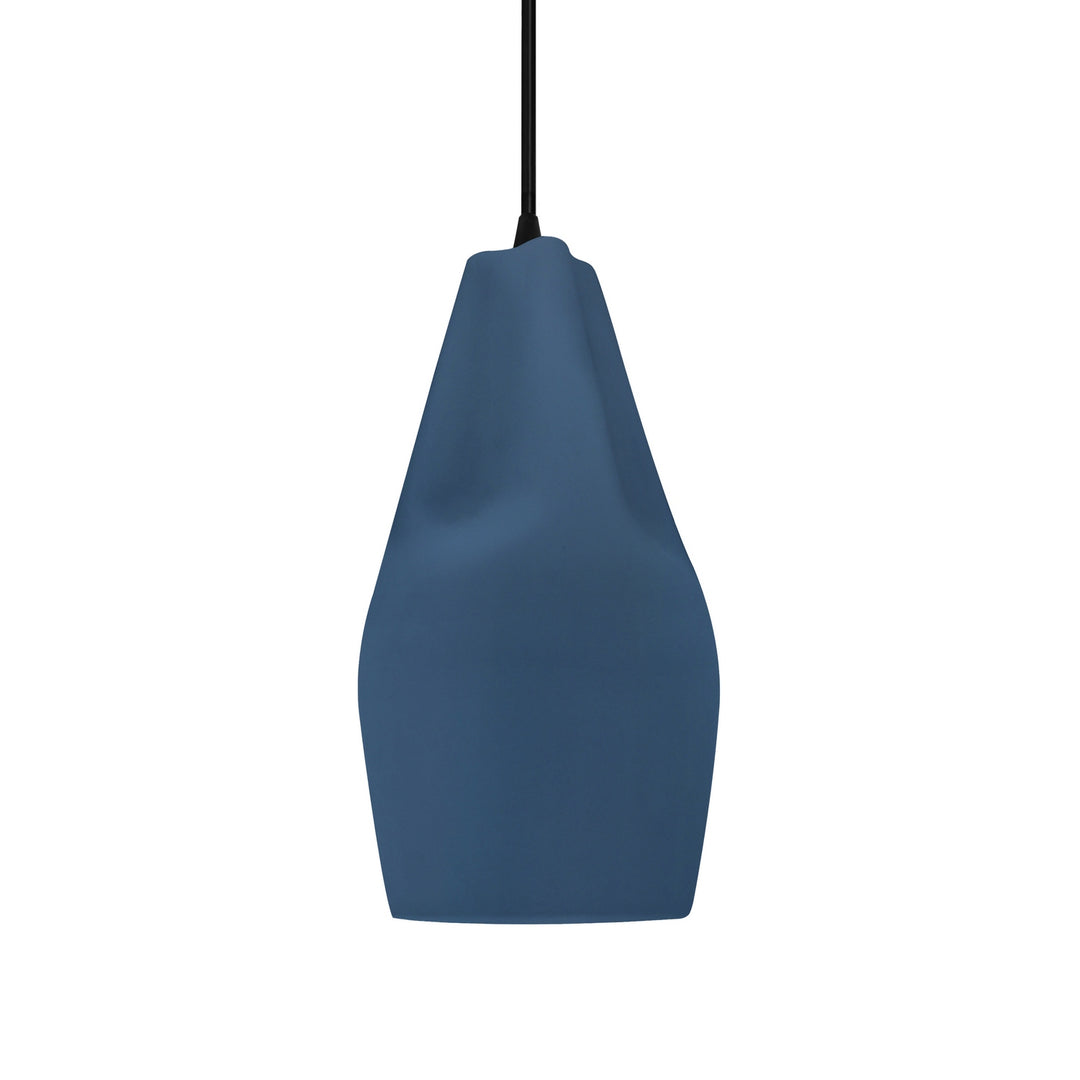 Justice Designs - CER-6597-MID-MBLK-BKCD - One Light Pendant - Radiance Collection - Matte Black