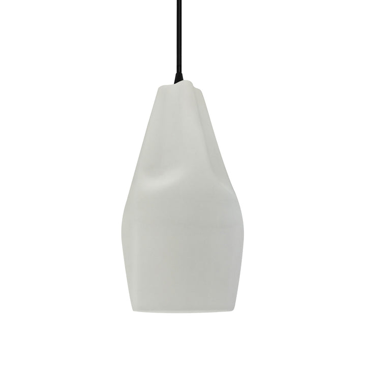 Justice Designs - CER-6597-MTGD-MBLK-BKCD - One Light Pendant - Radiance Collection - Matte Black