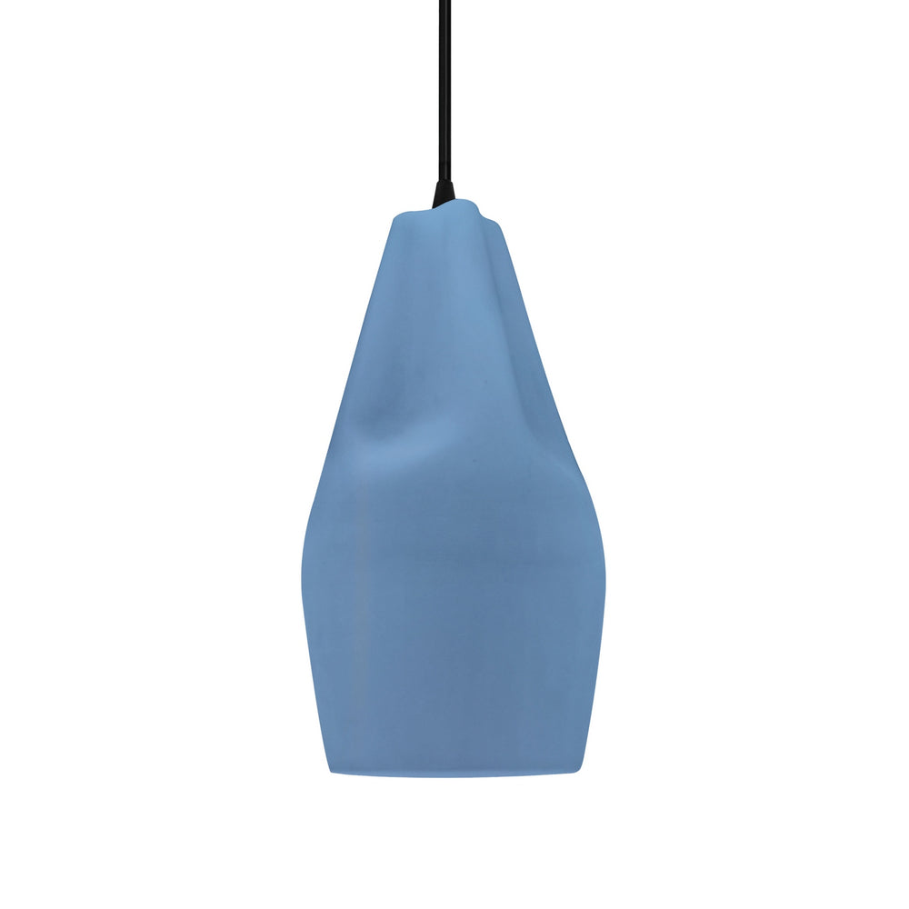 Justice Designs - CER-6597-SKBL-MBLK-BKCD - One Light Pendant - Radiance Collection - Matte Black