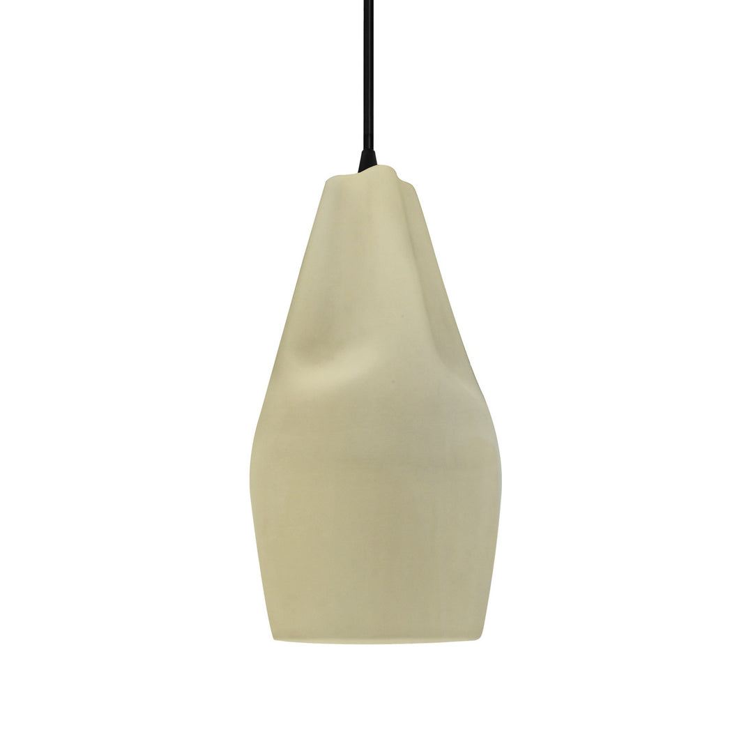 Justice Designs - CER-6597-VAN-MBLK-BKCD - One Light Pendant - Radiance Collection - Matte Black