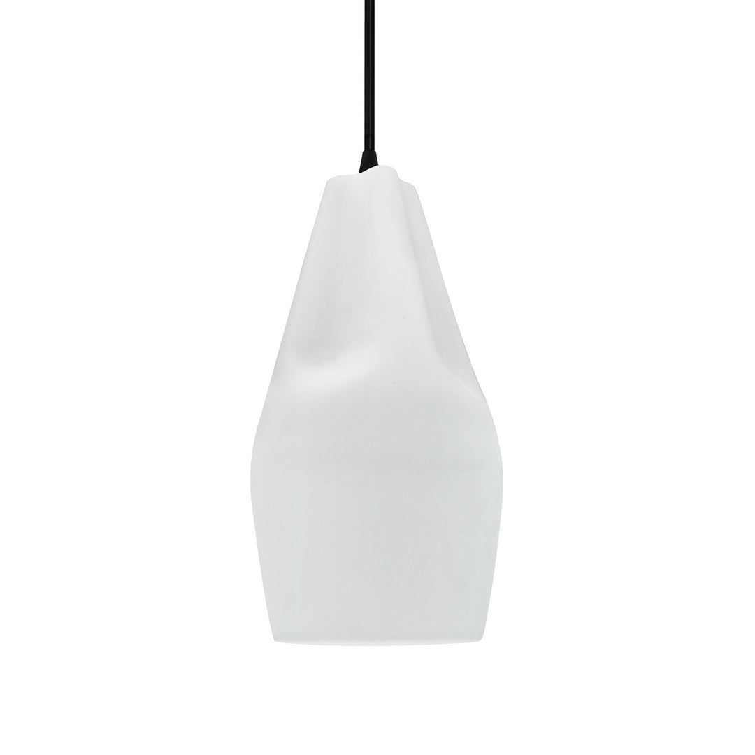 Justice Designs - CER-6597-WTWT-MBLK-BKCD - One Light Pendant - Radiance Collection - Matte Black