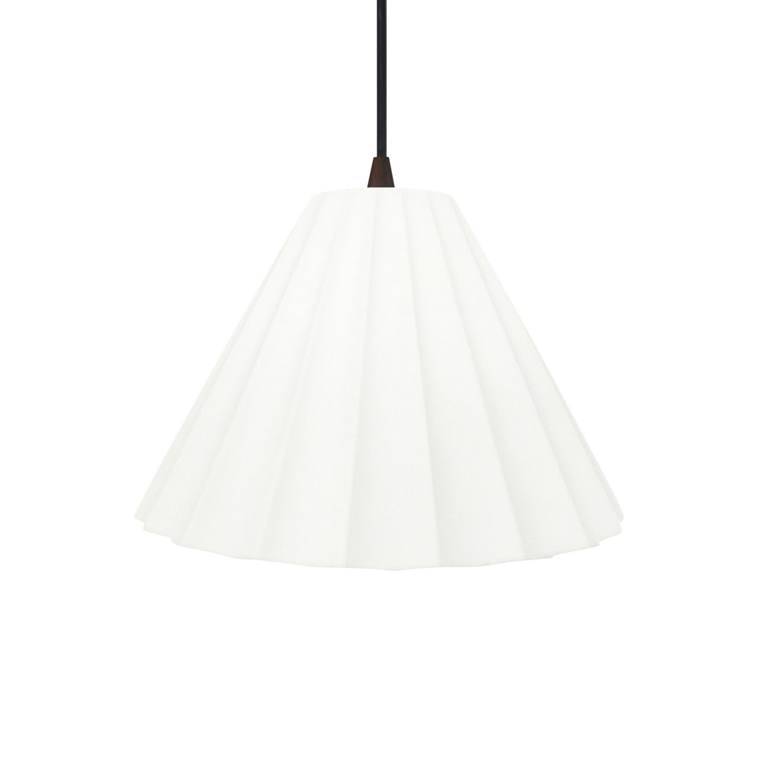 Justice Designs - CER-6600-BIS-MBLK-BKCD - One Light Pendant - Radiance Collection - Matte Black