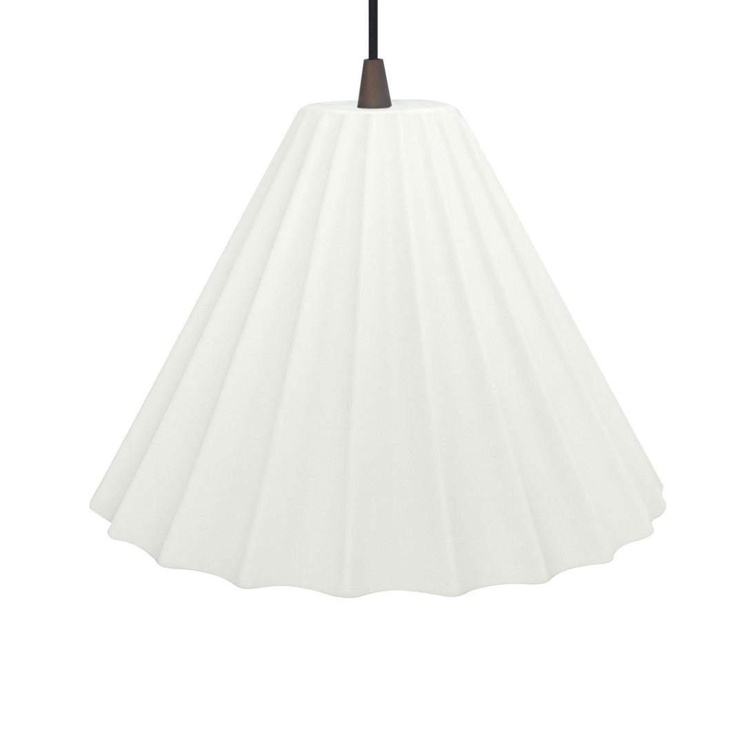 Justice Designs - CER-6600-BIS-MBLK-BKCD - One Light Pendant - Radiance Collection - Matte Black
