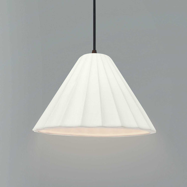 Radiance Collection One Light Pendant in Matte Black Justice Designs