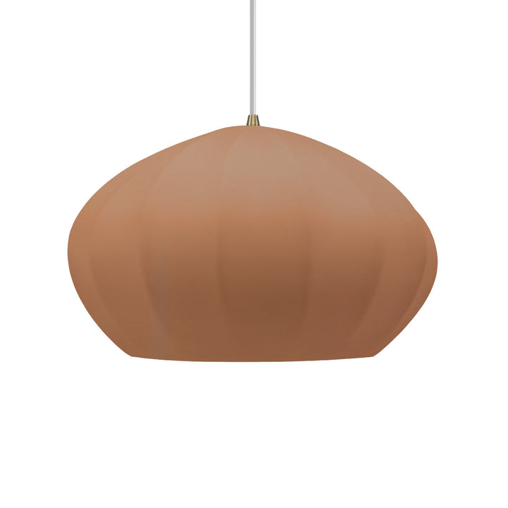 Justice Designs - CER-6605-ADOB-ABRS-WTCD - One Light Pendant - Radiance Collection - Antique Brass