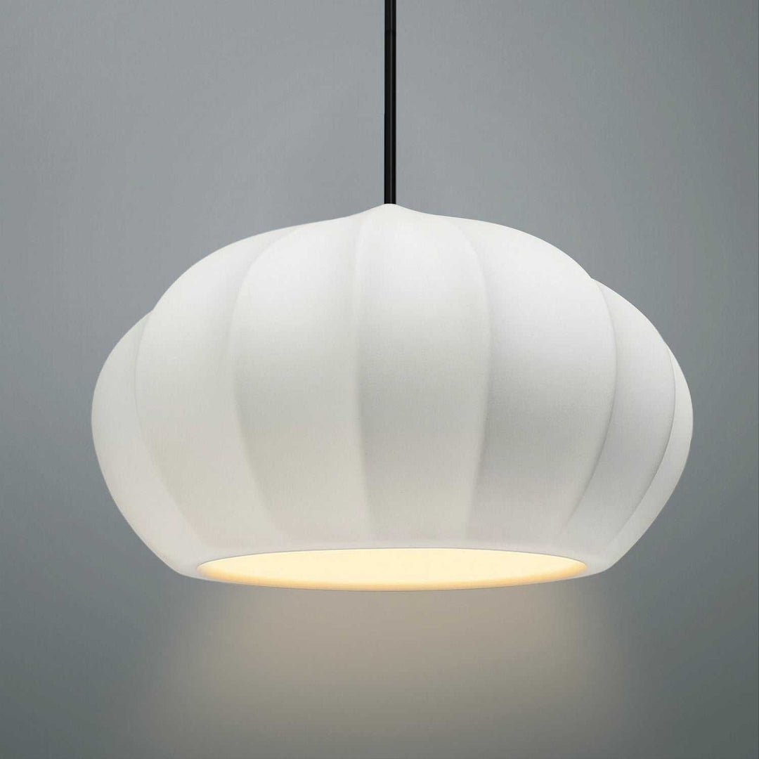 Radiance Collection One Light Pendant in Matte Black Justice Designs