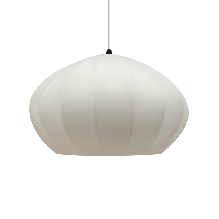 Justice Designs - CER-6605-BIS-MBLK-WTCD - One Light Pendant - Radiance Collection - Matte Black