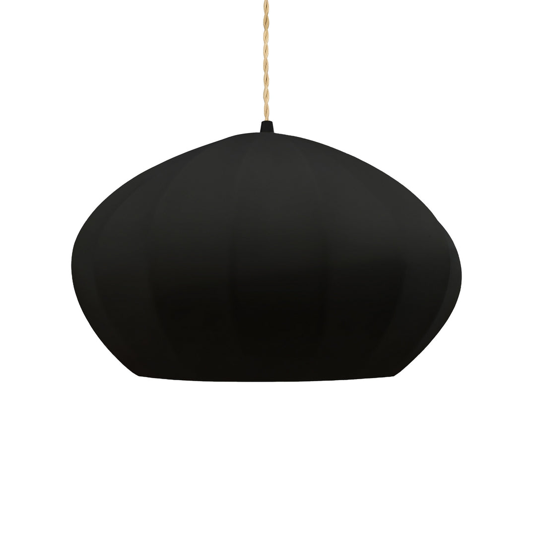 Justice Designs - CER-6605-BKMT-MBLK-BEIG-TWST - One Light Pendant - Radiance Collection - Matte Black