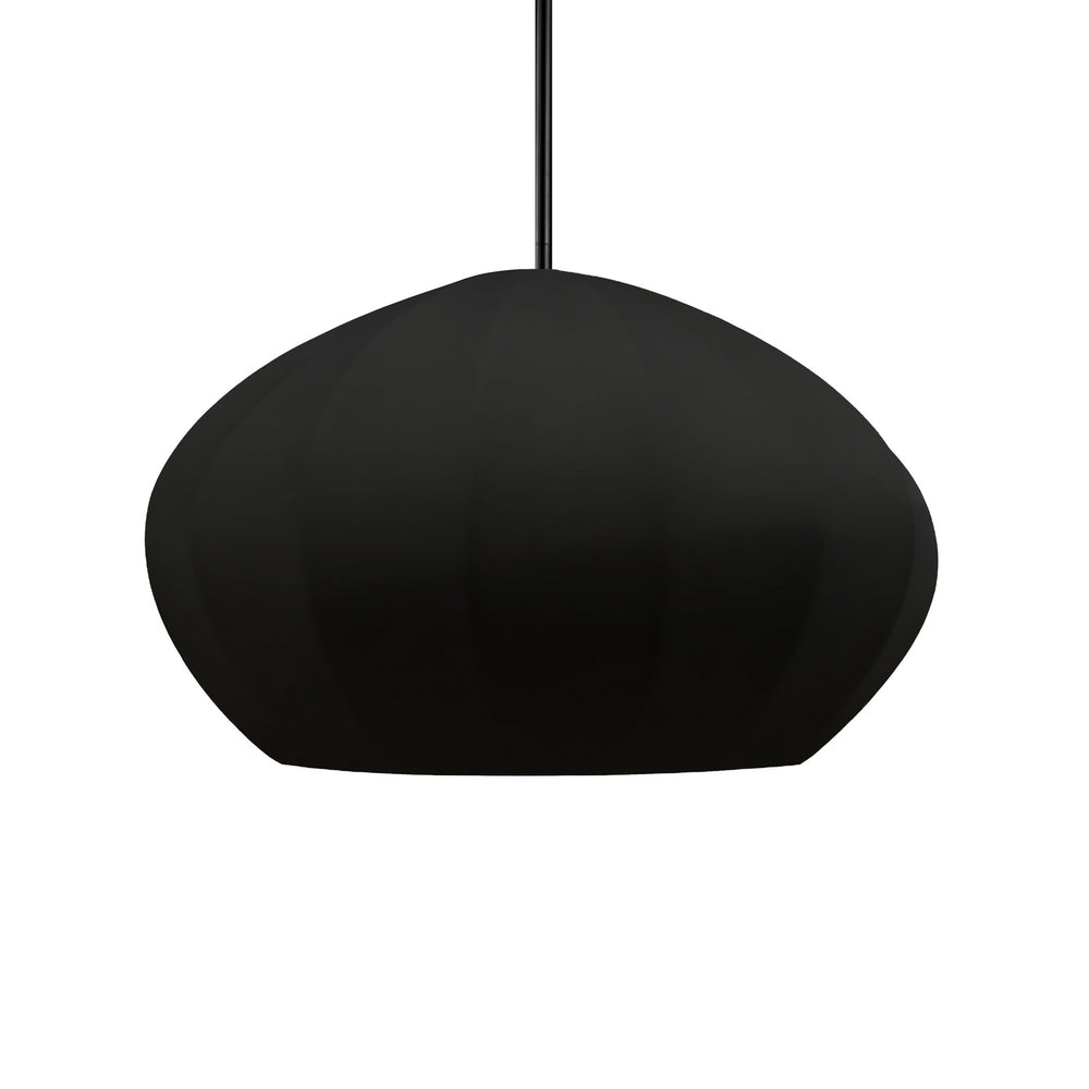 Justice Designs - CER-6605-BKMT-MBLK-RIGID - One Light Pendant - Radiance Collection - Matte Black