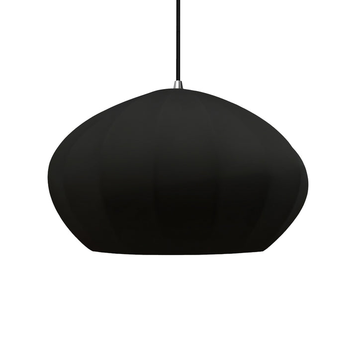 Justice Designs - CER-6605-BLK-CROM-BKCD - One Light Pendant - Radiance Collection - Polished Chrome