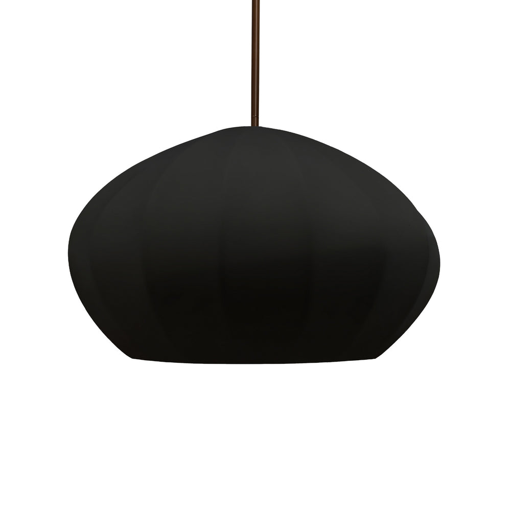 Justice Designs - CER-6605-BLK-DBRZ-RIGID - One Light Pendant - Radiance Collection - Dark Bronze