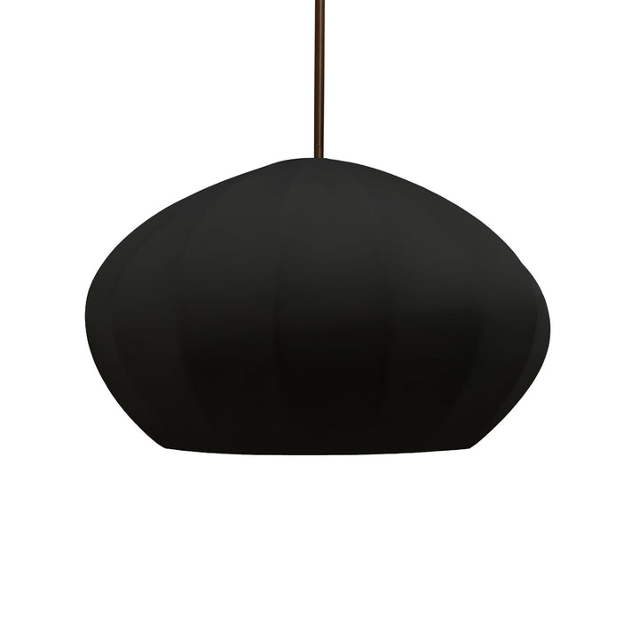 Justice Designs - CER-6605-BLK-DBRZ-RIGID - One Light Pendant - Radiance Collection - Dark Bronze