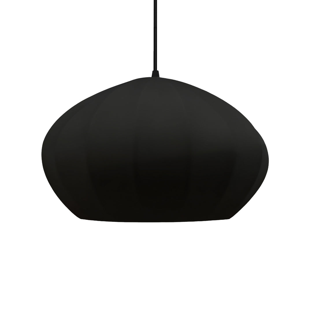 Justice Designs - CER-6605-BLK-MBLK-BKCD - One Light Pendant - Radiance Collection - Matte Black