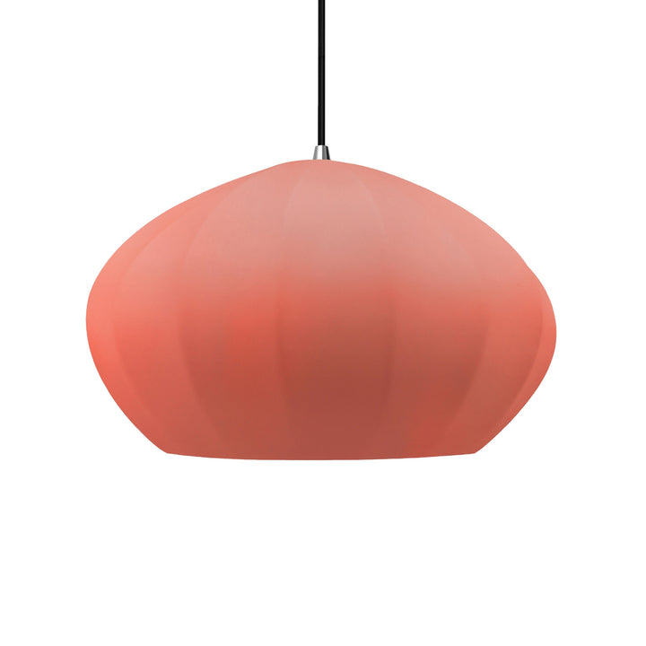 Justice Designs - CER-6605-BSH-CROM-BKCD - One Light Pendant - Radiance Collection - Polished Chrome