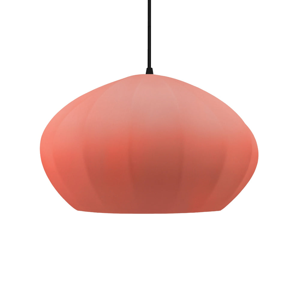 Justice Designs - CER-6605-BSH-MBLK-BKCD - One Light Pendant - Radiance Collection - Matte Black