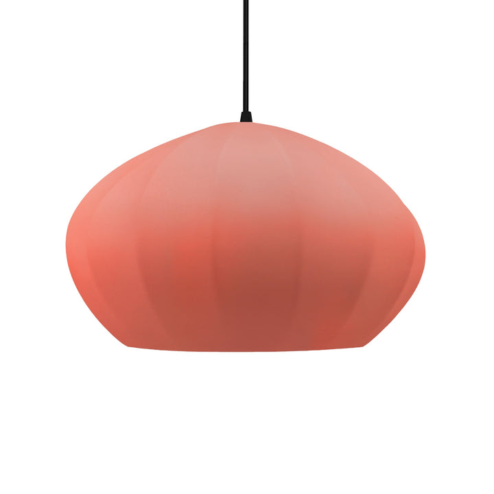 Justice Designs - CER-6605-BSH-MBLK-BKCD - One Light Pendant - Radiance Collection - Matte Black