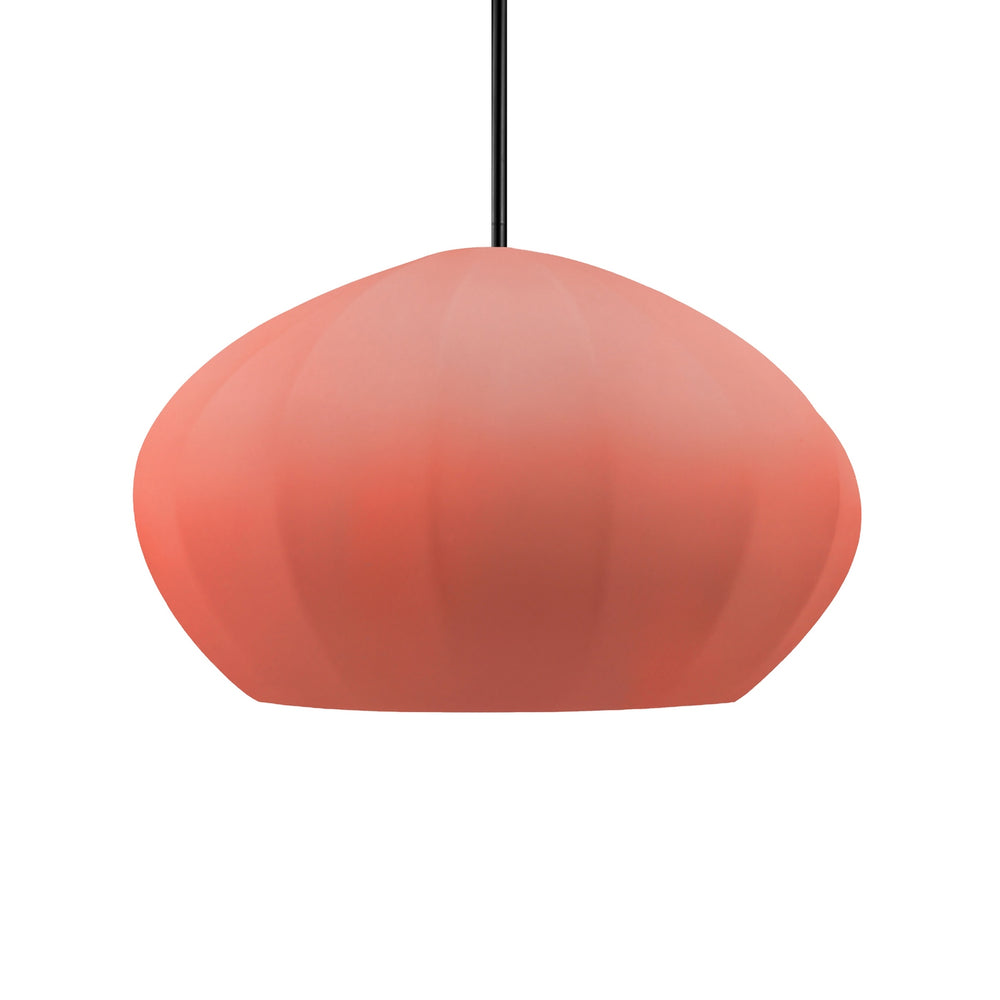 Justice Designs - CER-6605-BSH-MBLK-RIGID - One Light Pendant - Radiance Collection - Matte Black