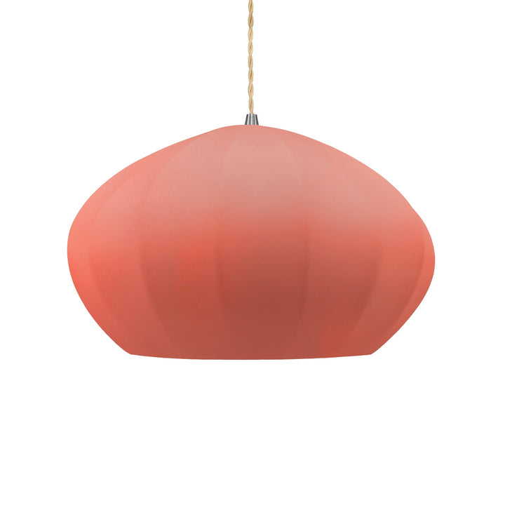 Justice Designs - CER-6605-BSH-NCKL-BEIG-TWST - One Light Pendant - Radiance Collection - Brushed Nickel