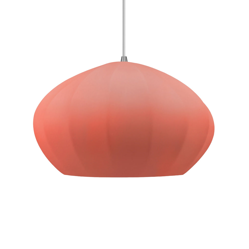 Justice Designs - CER-6605-BSH-NCKL-WTCD - One Light Pendant - Radiance Collection - Brushed Nickel