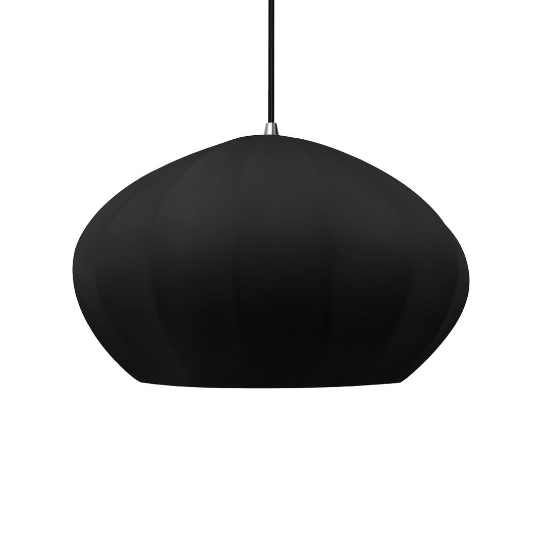 Justice Designs - CER-6605-CBGD-CROM-BKCD - One Light Pendant - Radiance Collection - Polished Chrome
