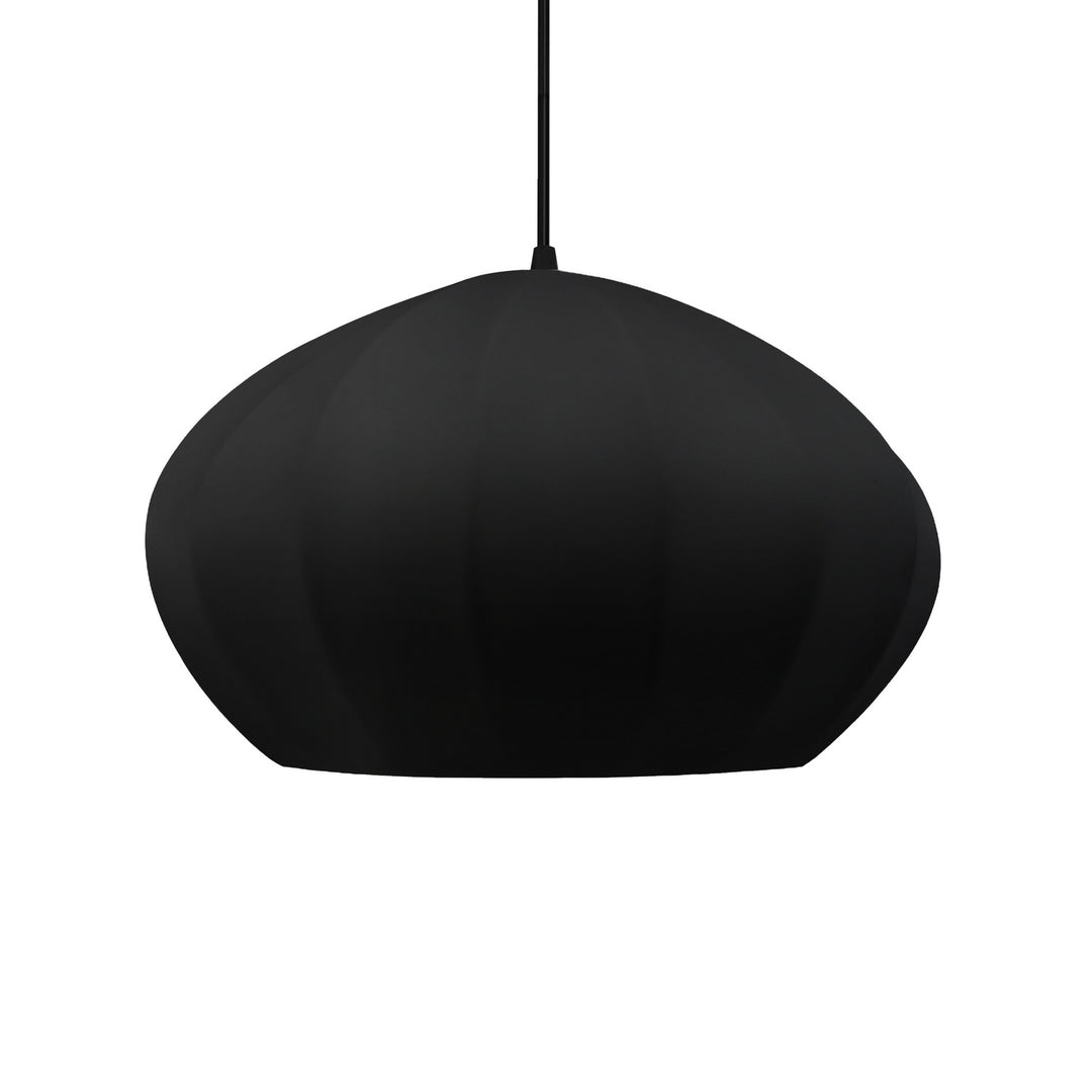 Justice Designs - CER-6605-CBGD-MBLK-BKCD - One Light Pendant - Radiance Collection - Matte Black