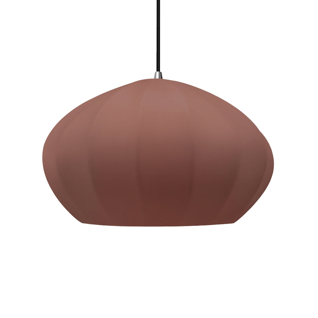 Justice Designs - CER-6605-CLAY-CROM-BKCD - One Light Pendant - Radiance Collection - Polished Chrome