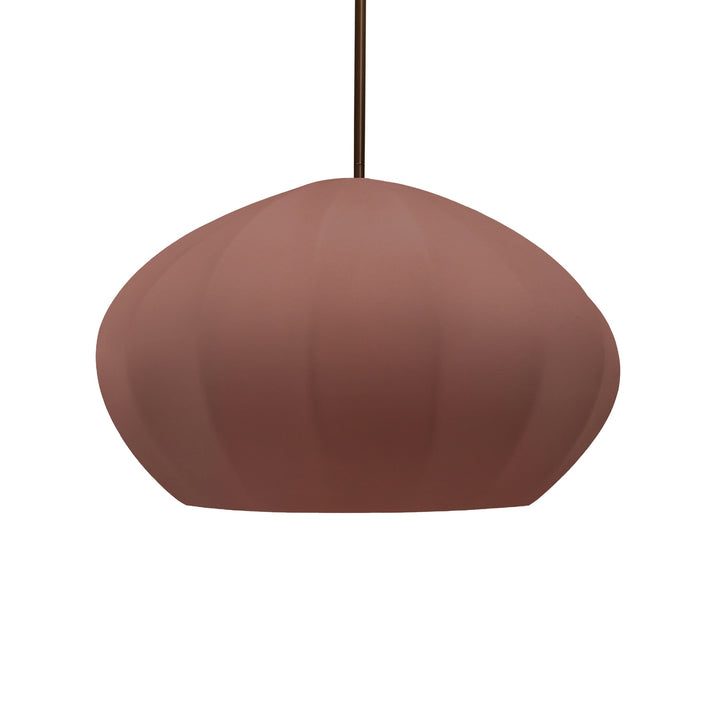 Justice Designs - CER-6605-CLAY-DBRZ-RIGID - One Light Pendant - Radiance Collection - Dark Bronze