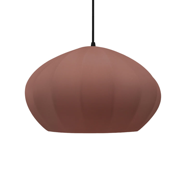 Justice Designs - CER-6605-CLAY-MBLK-BKCD - One Light Pendant - Radiance Collection - Matte Black