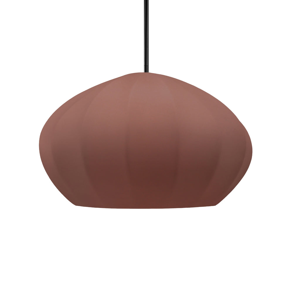 Justice Designs - CER-6605-CLAY-MBLK-RIGID - One Light Pendant - Radiance Collection - Matte Black