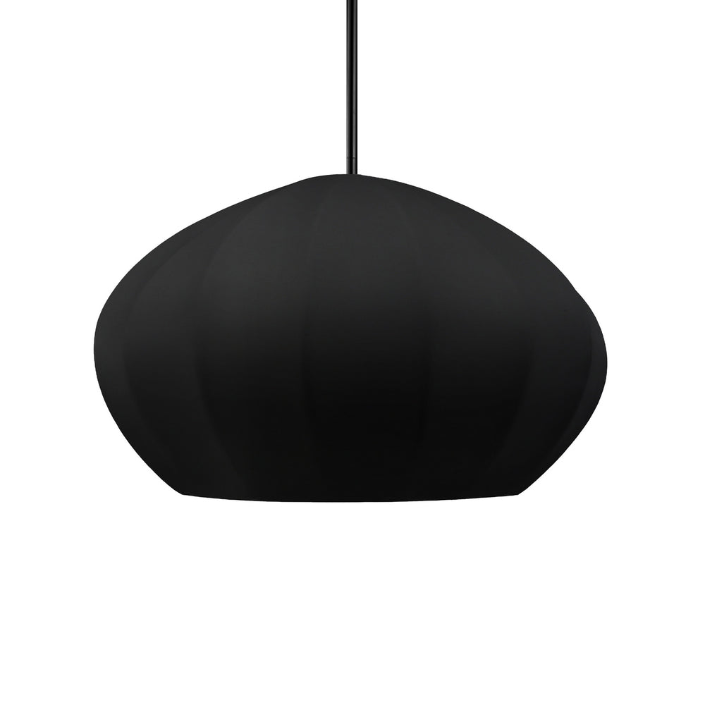 Justice Designs - CER-6605-CRB-MBLK-RIGID - One Light Pendant - Radiance Collection - Matte Black