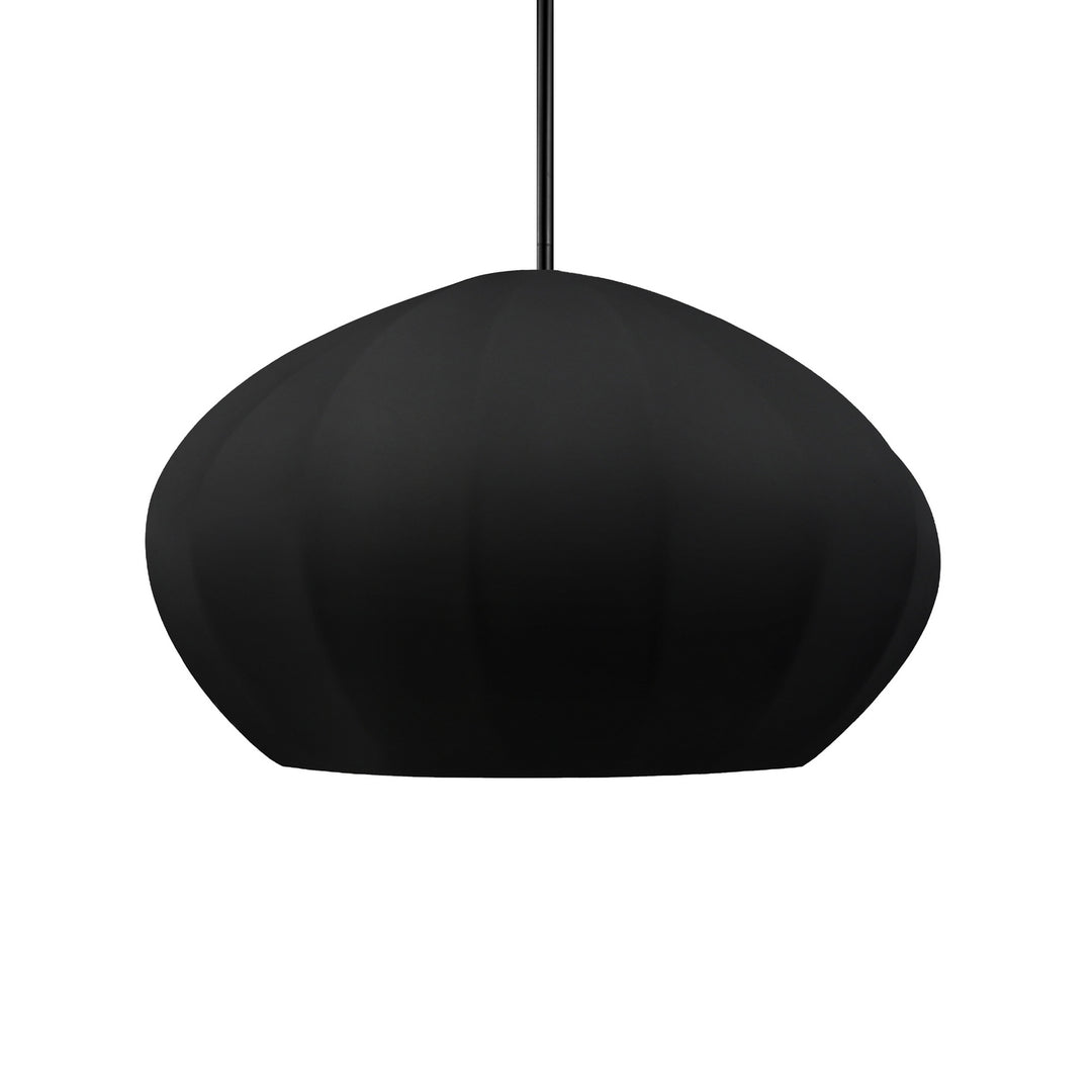 Justice Designs - CER-6605-CRB-MBLK-RIGID - One Light Pendant - Radiance Collection - Matte Black