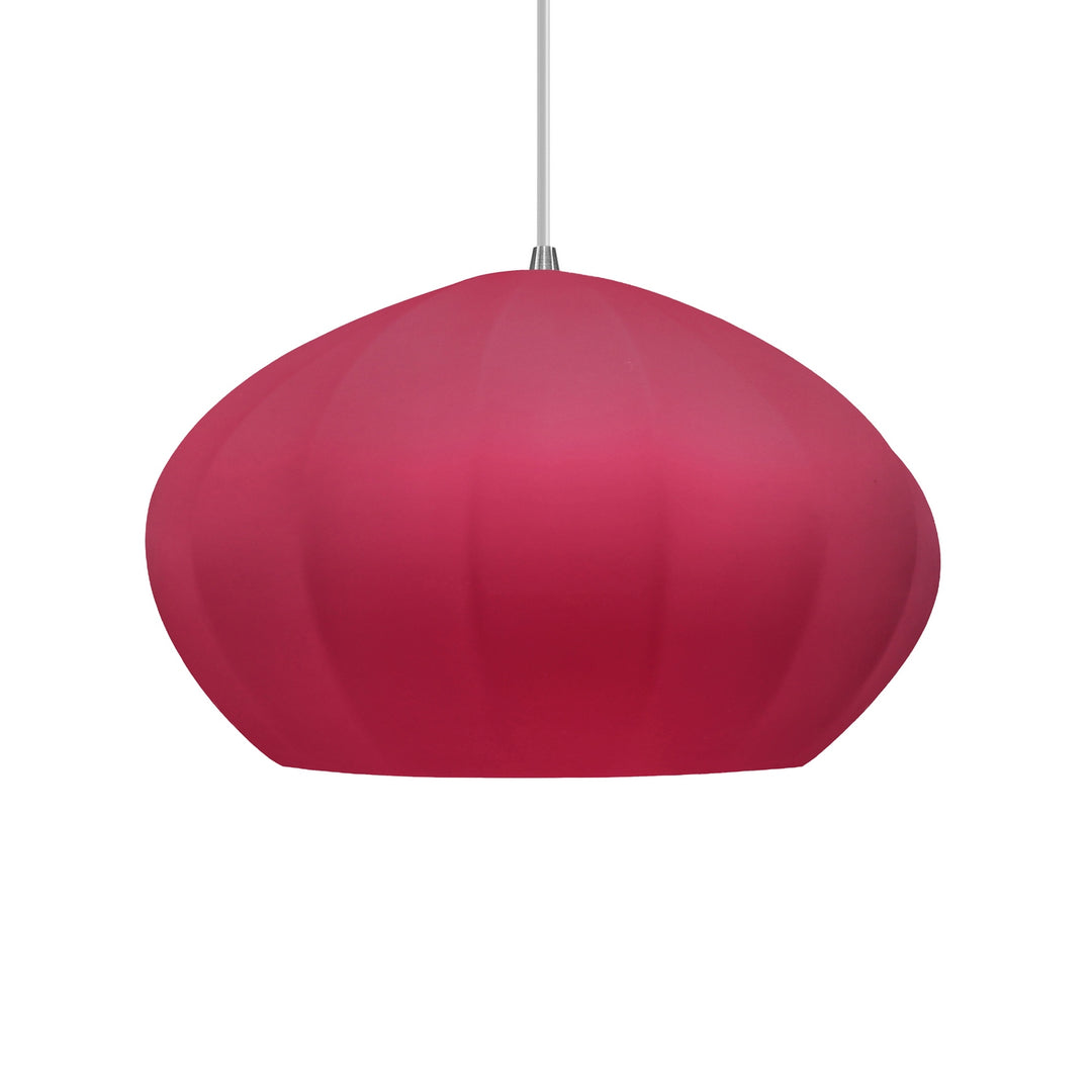 Justice Designs - CER-6605-CRSE-NCKL-WTCD - One Light Pendant - Radiance Collection - Brushed Nickel