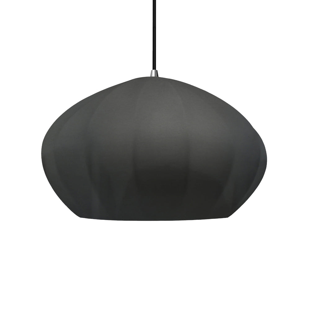 Justice Designs - CER-6605-GRY-CROM-BKCD - One Light Pendant - Radiance Collection - Polished Chrome