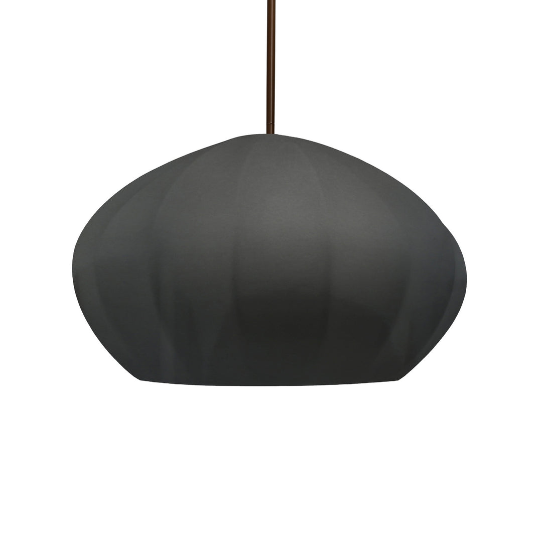 Justice Designs - CER-6605-GRY-DBRZ-RIGID - One Light Pendant - Radiance Collection - Dark Bronze