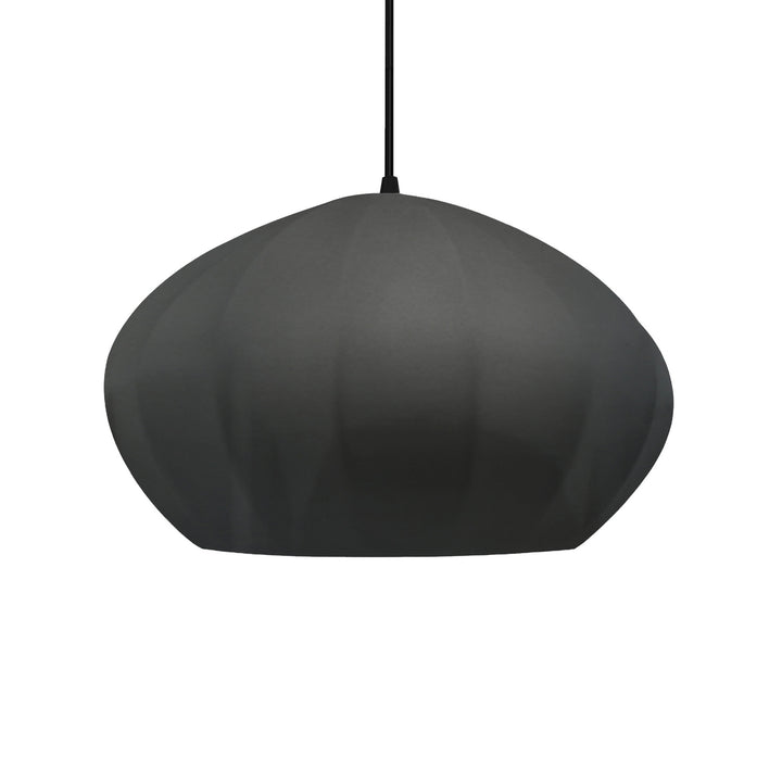 Justice Designs - CER-6605-GRY-MBLK-BKCD - One Light Pendant - Radiance Collection - Matte Black