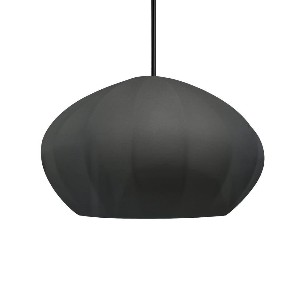 Justice Designs - CER-6605-GRY-MBLK-RIGID - One Light Pendant - Radiance Collection - Matte Black