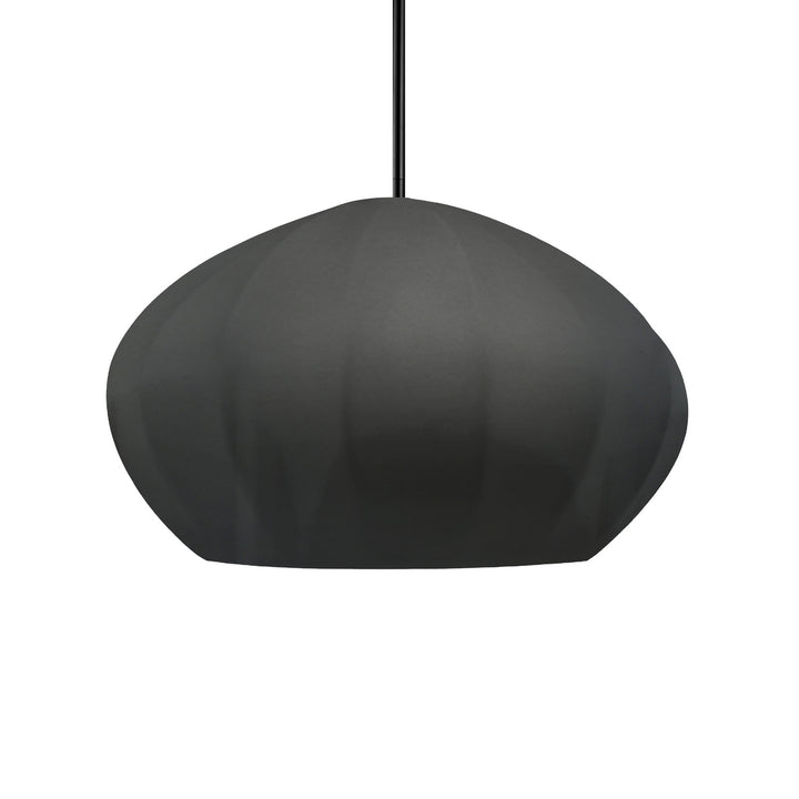Justice Designs - CER-6605-GRY-MBLK-RIGID - One Light Pendant - Radiance Collection - Matte Black