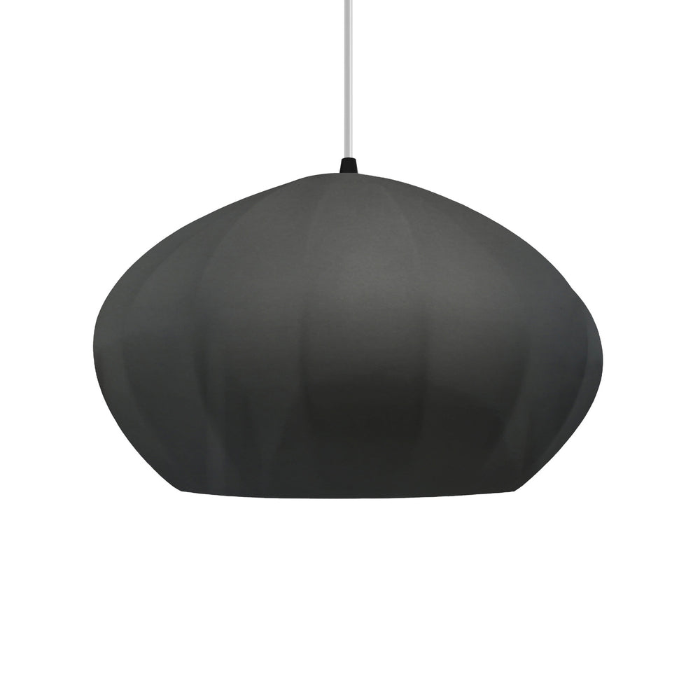 Justice Designs - CER-6605-GRY-MBLK-WTCD - One Light Pendant - Radiance Collection - Matte Black