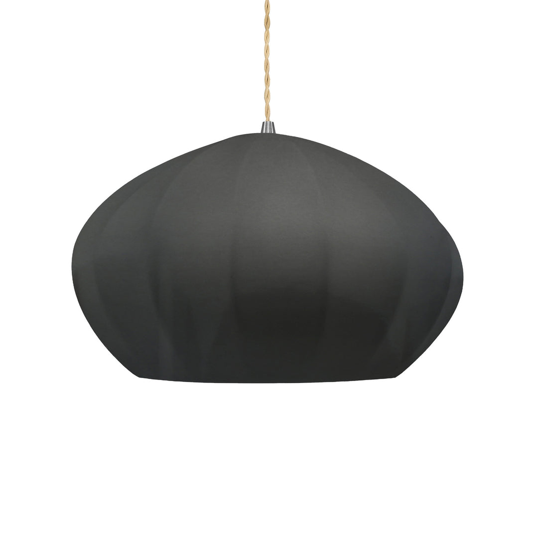 Justice Designs - CER-6605-GRY-NCKL-BEIG-TWST - One Light Pendant - Radiance Collection - Brushed Nickel