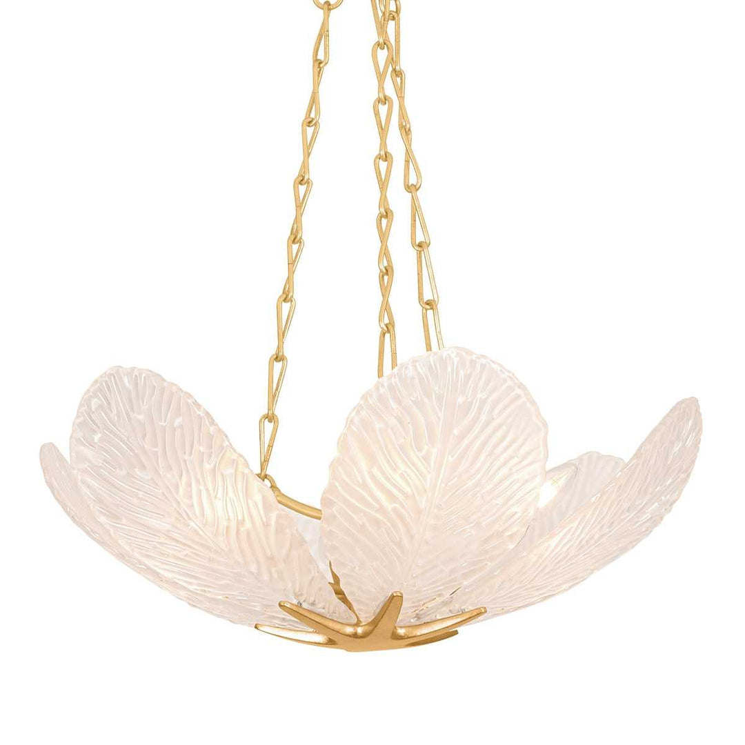 Galena Six Light Chandelier in Vintage Gold Leaf Corbett Lighting Canada