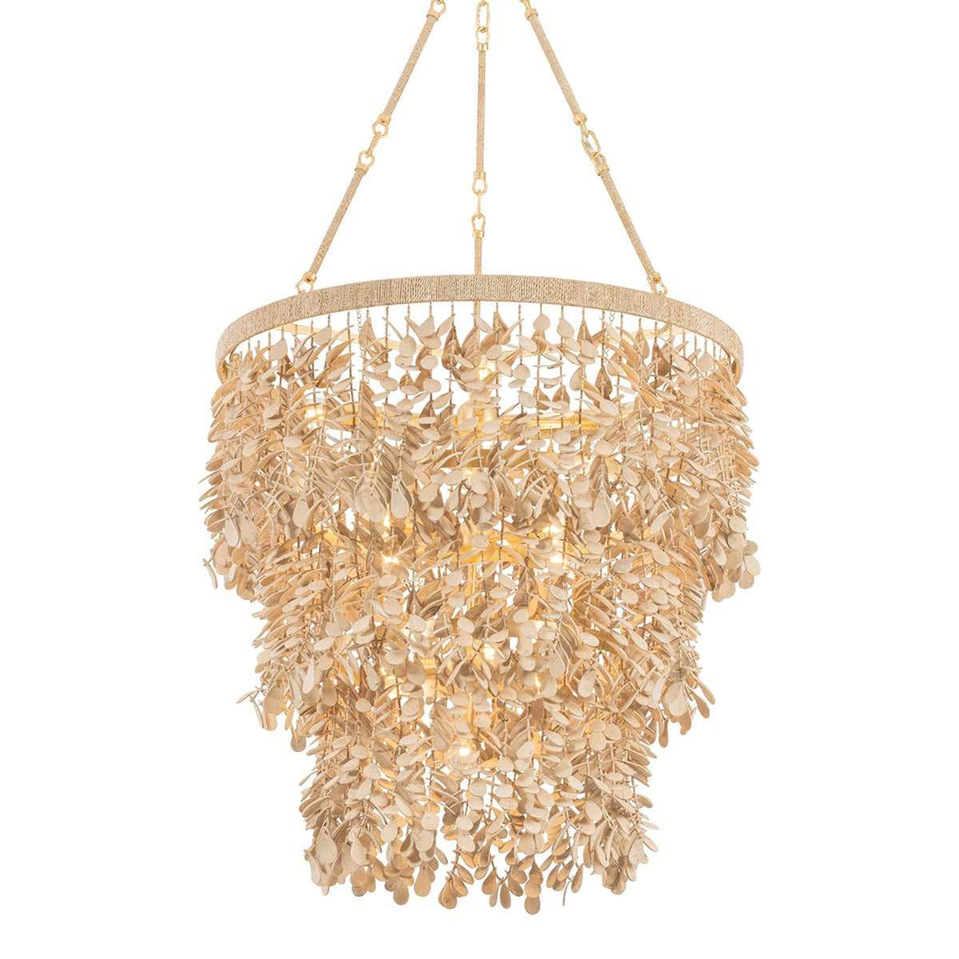 Naxos 12 Light Chandelier in Vintage Gold Leaf Corbett Lighting Canada