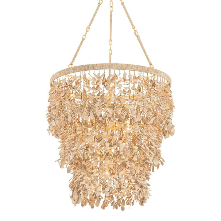Naxos 12 Light Chandelier in Vintage Gold Leaf Corbett Lighting Canada