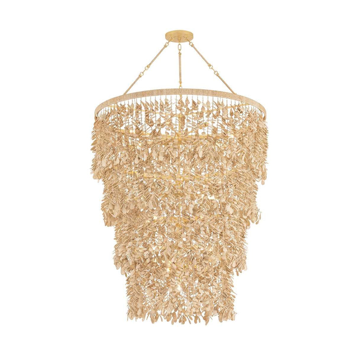 Naxos 18 Light Chandelier in Vintage Gold Leaf Corbett Lighting Canada