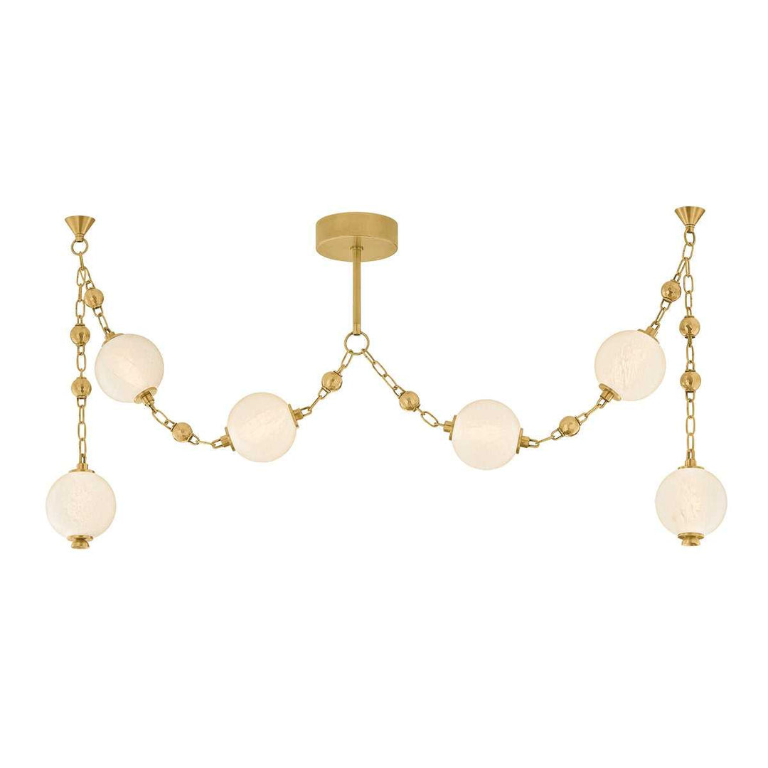 Corda LED Linear Pendant in Vintage Brass Corbett Lighting Canada