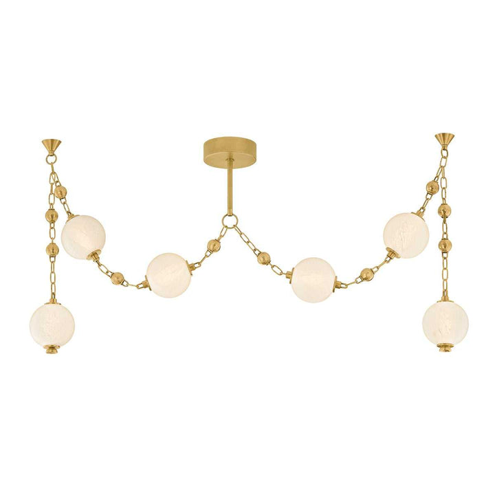 Corda LED Linear Pendant in Vintage Brass Corbett Lighting Canada