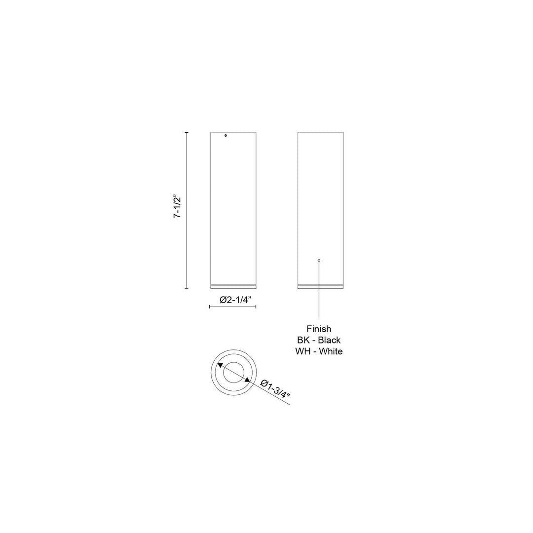 Kuzco Canada - LD2-FM08W10-3036-BK-UNV-010 - LED Flush Mount - Lorna - Black