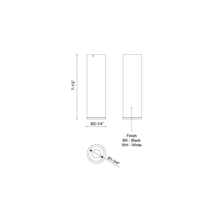 Kuzco Canada - LD2-FM08W10-3036-BK-UNV-010 - LED Flush Mount - Lorna - Black