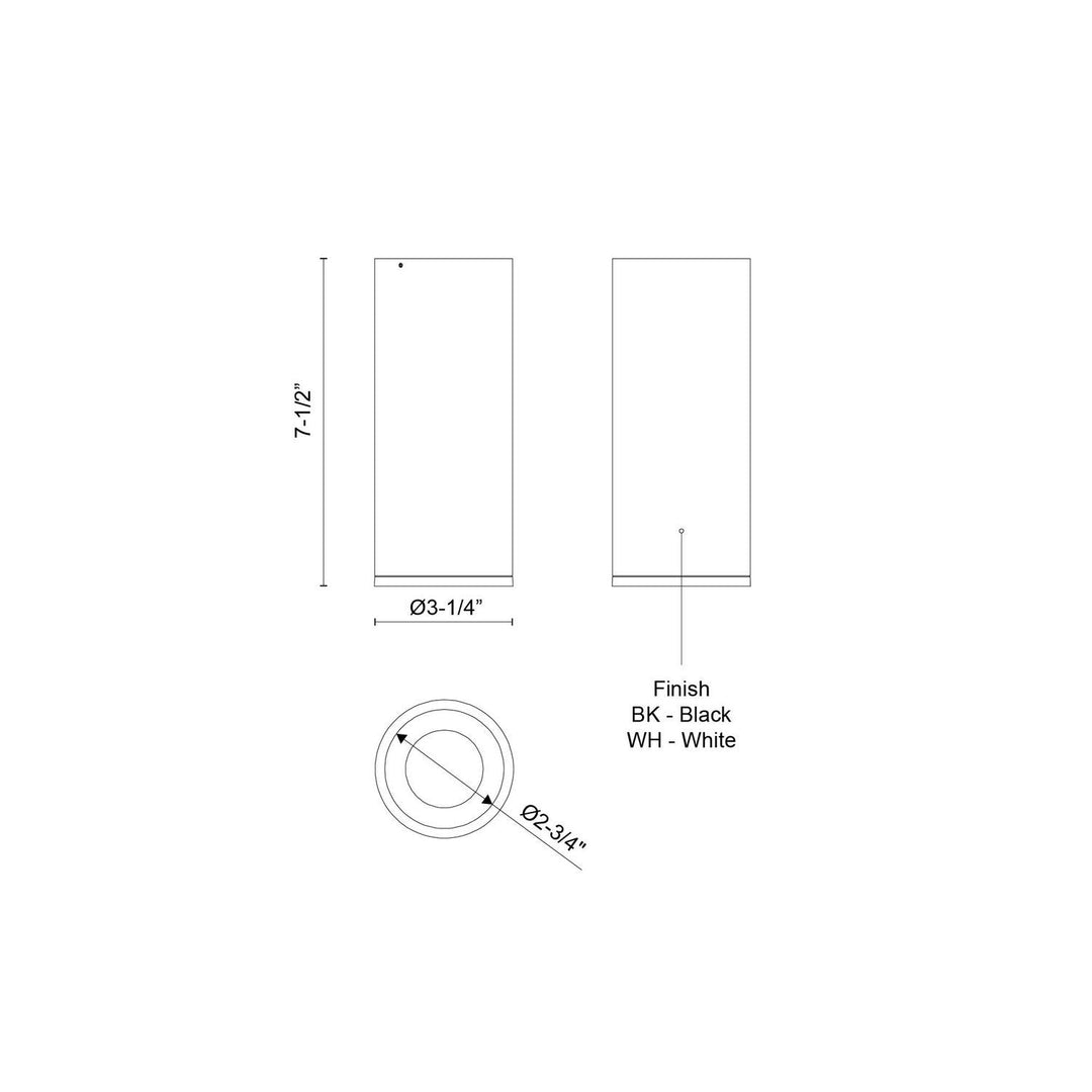 Kuzco Canada - LD3-FM08W14-3036-WH-UNV-010 - LED Flush Mount - Lorna - White